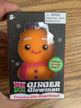 Schylling Needoh Squishmas Ginger Glowman - Squeeze Toy - Satisfying New in box